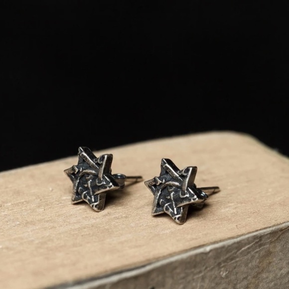 Eye of Horus Hexagram All See-ing Eye of God Star of David Judaism Egyptian Stud - Picture 15 of 16